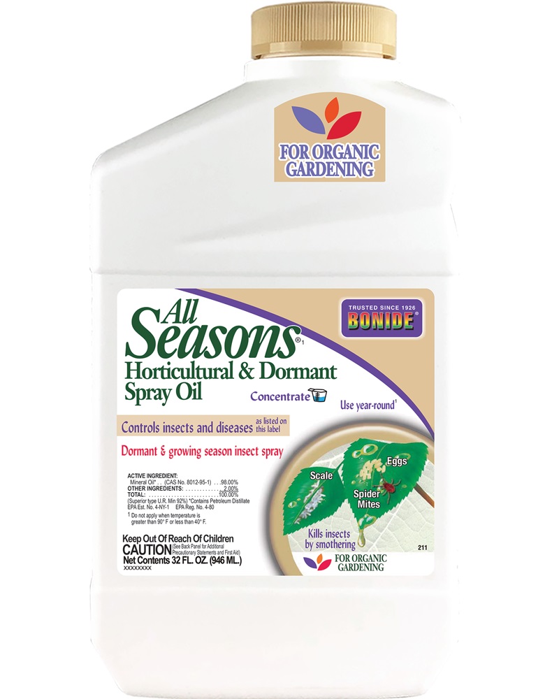 Organic Bonide All Seasons Horticultural Oil Concentrate, Quart