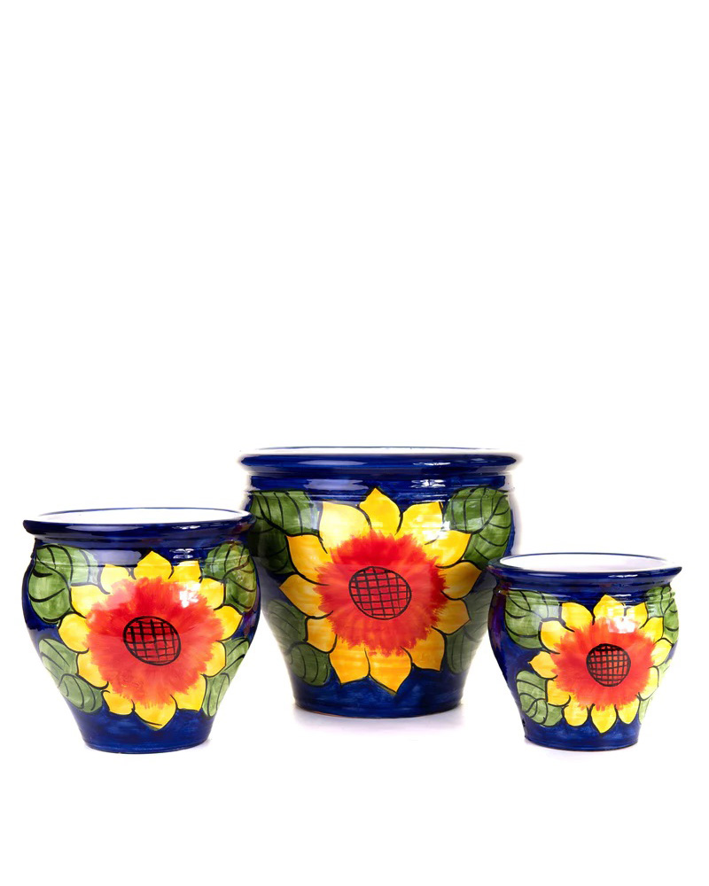 Sunflower Coco Planter 12"